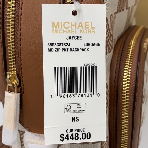 MICHAEL KORS Jaycee Medium Logo Jacquard Backpack Luggage color - Picture 16 of 16